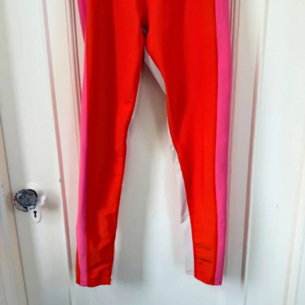 SAGE COLLECTIVE Orange Pink Colorblock Legging Size XS - Picture 5 of 16